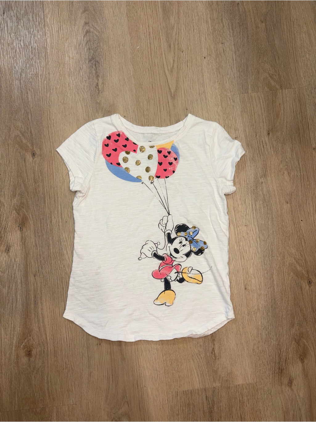 Jumping Beans White Minnie Mouse Balloon Graphic Tee